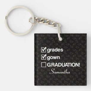 Cadeaubon Afstuderen op aangepaste naam Funny Af Sleutelhanger