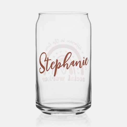 Cadeaubon Afstuderen voor speciale sociale werkers Blikvorm Glas (Achterkant)