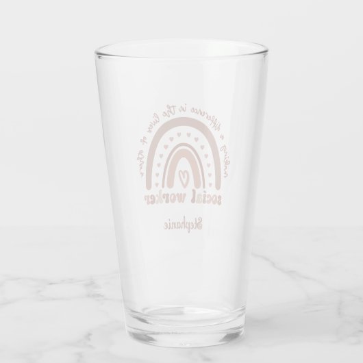 Cadeaubon Afstuderen voor speciale sociale werkers Glas (Achterkant)