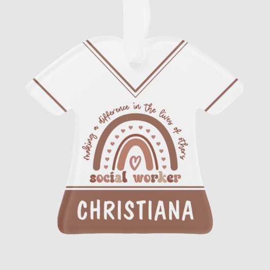 Cadeaubon Afstuderen voor speciale sociale werkers Ornament (voorkant)