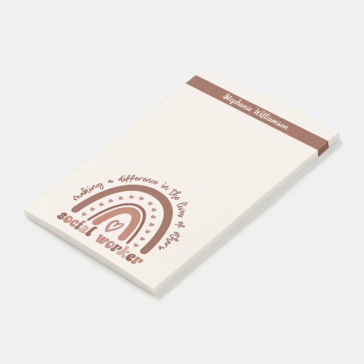 Cadeaubon Afstuderen voor speciale sociale werkers Post-it® Notes (Schuin)