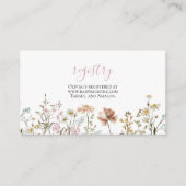 Cadeaubon Baby shower in Wilde bloem Informatiekaartje (Voorkant)