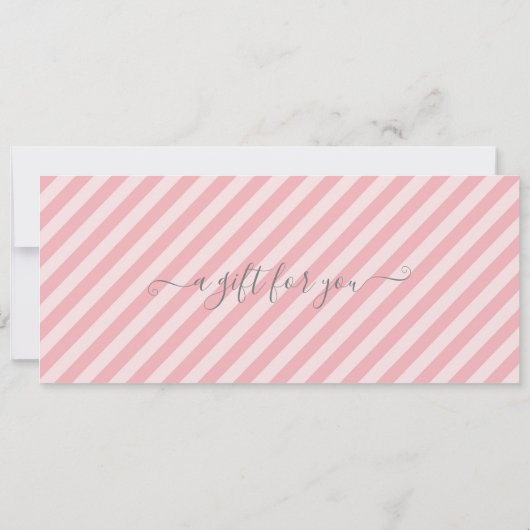 Cadeaubon babysitten Roze Cadeau certificaat Kaart (Achterkant)