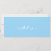 Cadeaubon Babysitting Service Blauw Kaart (Achterkant)