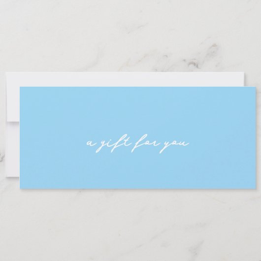 Cadeaubon Babysitting Service Blauw Kaart (Achterkant)