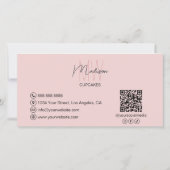 Cadeaubon Bakery Monogram Foto QR Zakelijk Cadeau (Achterkant)