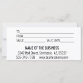 Cadeaubon Baking Bakery Cake (Achterkant)