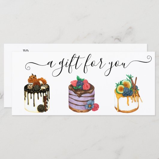 Cadeaubon Baking Bakery Cake (Voorkant / Achterkant)