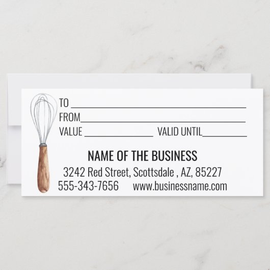 Cadeaubon Bakkerij Cup Cake  (Achterkant)