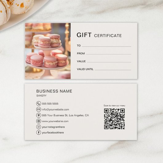 Cadeaubon Bakkerij Cupcake Cakeswinkel Zakelijk