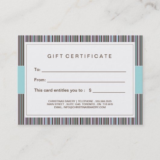 cadeaubon bakkerij kortingskaartje (Voorkant)