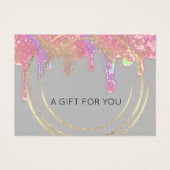 Cadeaubon Beauty Hair Makeup Drip Holograaf Visitekaartje (Voorkant)