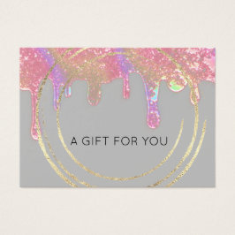 Cadeaubon Beauty Hair Makeup Drip Holograaf Visitekaartje