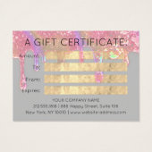 Cadeaubon Beauty Hair Makeup Drip Holograaf Visitekaartje (Achterkant)