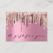 Cadeaubon Beauty Studio Haarstylist Roze Visitekaartje (Voorkant)