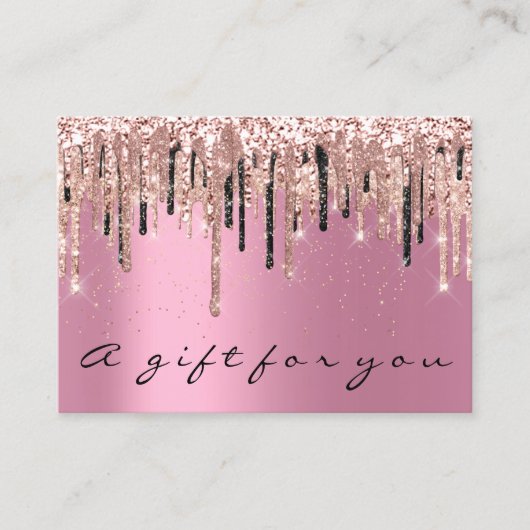 Cadeaubon Beauty Studio Haarstylist Roze Visitekaartje (Voorkant)