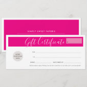 CADEAUBON bedrijfsvoucher fuschia roze Kaart (Voorkant / Achterkant)