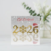 Cadeaubon Big Gold 2026 Kerstcadeaukaart (Staand voorkant)