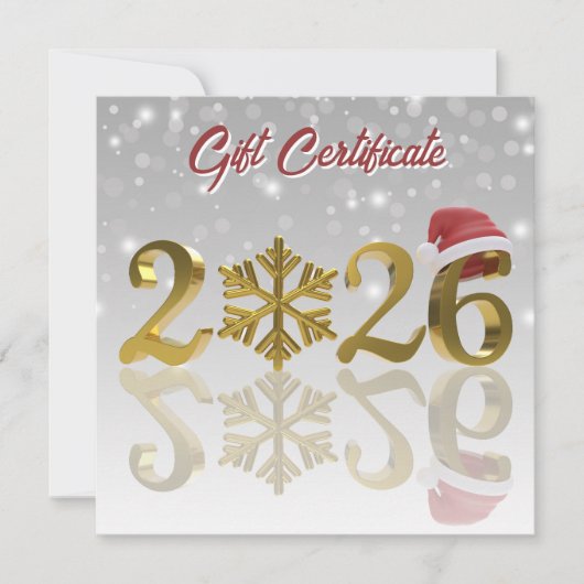 Cadeaubon Big Gold 2026 Kerstcadeaukaart (Voorkant)