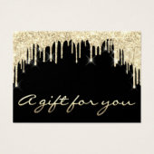 Cadeaubon Black Gold Eyelash Makeup Hair Visitekaartje (Voorkant)