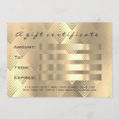 Cadeaubon Black Gold Lashes Makeup Art Deco (Achterkant)