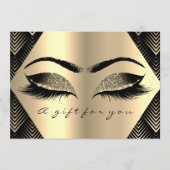 Cadeaubon Black Gold Lashes Makeup Art Deco (Voorkant)
