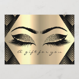 Cadeaubon Black Gold Lashes Makeup Art Deco