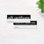 cadeaubon (blank bedrag) mini visitekaartjes (Bureau)