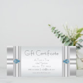 Cadeaubon Blauwe Zakelijke Cadeaubon (Staand voorkant)
