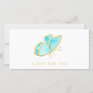 Cadeaubon Blue and Gold Butterfly Salon