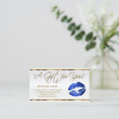 Cadeaubon Blue Lipstick Business Kortingskaartje (Staand voorkant)