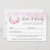 Cadeaubon Blush Pink Gold Antlers grafische Kaart (Achterkant)