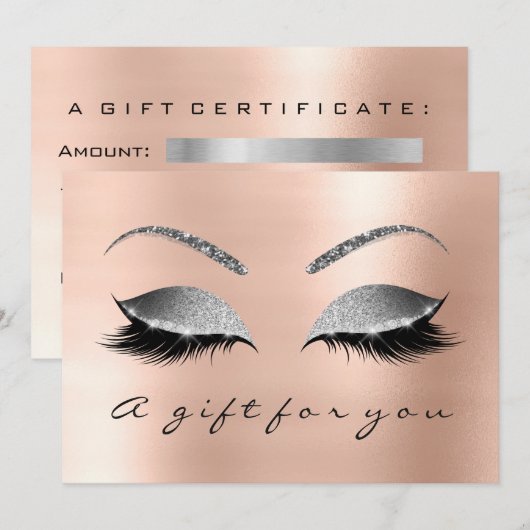 Cadeaubon Blush Silver Lash Beauty Studio (Voorkant / Achterkant)