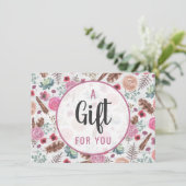 Cadeaubon Boho Chic Rustic Feather Arrow (Staand voorkant)