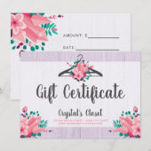 Cadeaubon Boho Floral Clothes Hanger Closet (Voorkant / Achterkant)