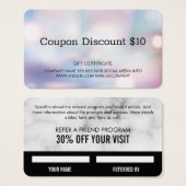 Cadeaubon Boke | Couponcode Visitekaartje (Voorkant /achterkant)