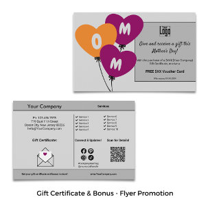 Cadeaubon & Bonus Moederdagactie Flyer