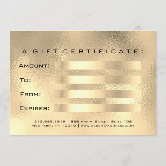 Cadeaubon Browns Gold Lashes Extensi Make-up (Achterkant)