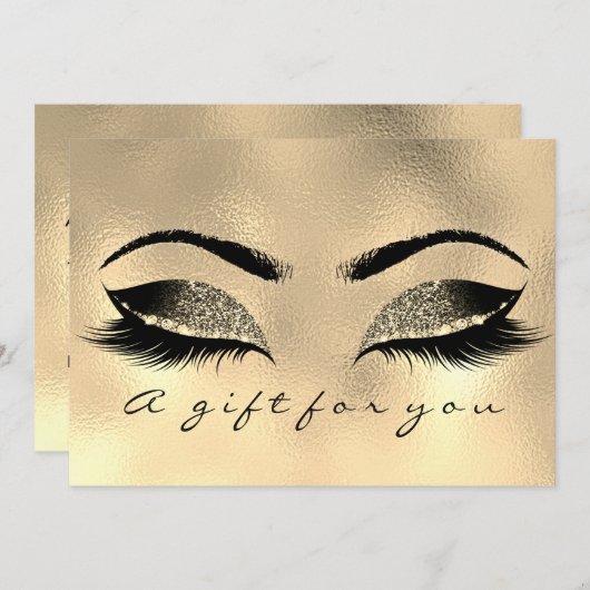 Cadeaubon Browns Gold Lashes Extensi Make-up (Voorkant / Achterkant)