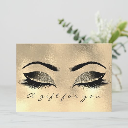 Cadeaubon Browns Gold Lashes Extensi Make-up (Staand voorkant)