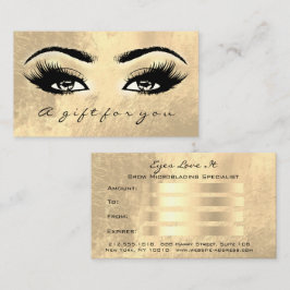 Cadeaubon Brows Makeup Gold Lashes Beauty Kortingskaartje