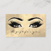 Cadeaubon Brows Makeup Gold Lashes Beauty Kortingskaartje (Voorkant)