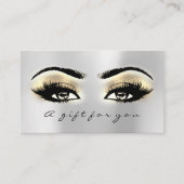Cadeaubon Brows Silver Gold Lashes Makeup Kortingskaartje (Voorkant)