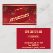 Cadeaubon, cadeau visitekaartje (Voorkant / Achterkant)