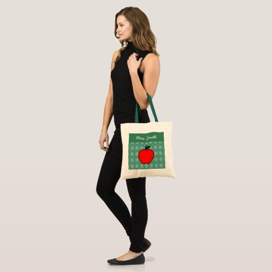 Cadeaubon Canvas tas van Apple-docent op school (Voorkant (model))