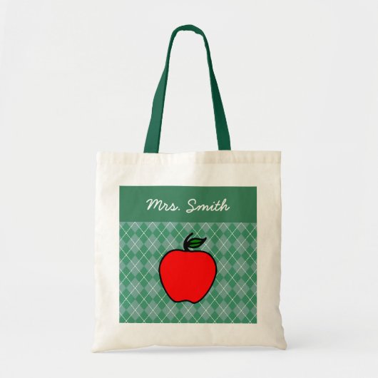 Cadeaubon Canvas tas van Apple-docent op school (Voorkant)