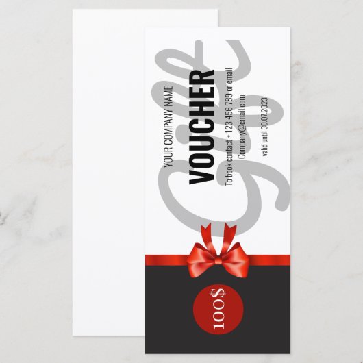 Cadeaubon Certificaat (Voorkant / Achterkant)
