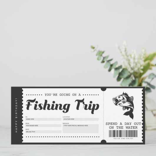 Cadeaubon certificaat visreis kaart (Staand voorkant)