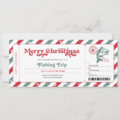 Cadeaubon certificaat visreis kerst kaart (Voorkant)