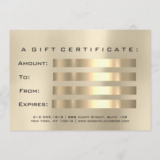 Cadeaubon Champaigne Lash Beauty Makeup (Achterkant)